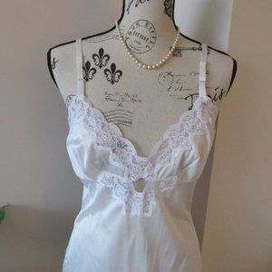 Vintage 1990s White Lace High Cut One Piece Baby Doll
